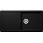 FREGADERO SCHOCK TOLEDO D100L DE 1 SENO CRISTADUR NEGRO PURO