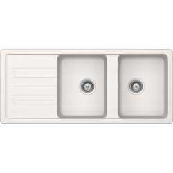 FREGADERO SCHOCK TOLEDO D200 A DE DOBLE SENO CRISTADUR BLANCO PURO