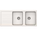 FREGADERO SCHOCK TOLEDO D200 A DE DOBLE SENO CRISTADUR BLANCO PURO
