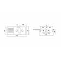 SCHOCK KITCHEN SINK TOLEDO D200 A - 2 BOWLS CRISTADUR PURE WHITE