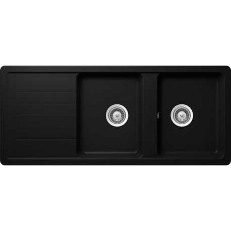 SCHOCK TOLEDO ÉVIER 2 CUVES D200 A CRISTADUR NOIR PUR