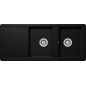 LAVELLO SCHOCK TOLEDO D200A 2 VASCHE CRISTADUR NERO ASSOLUTO