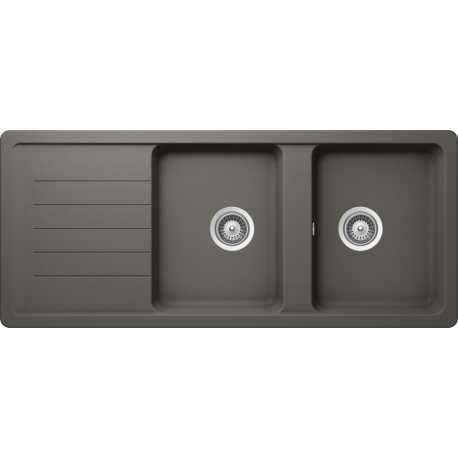 FREGADERO SCHOCK TOLEDO D200 A DE DOBLE SENO CRISTADUR SILVERSTONE
