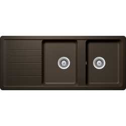 SCHOCK KITCHEN SINK TOLEDO D200 A - 2 BOWLS CRISTADUR BRONZE