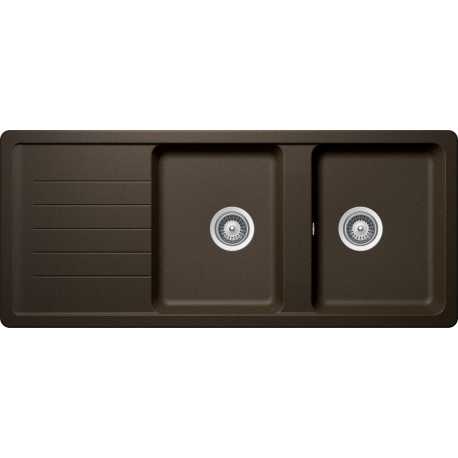 SCHOCK KITCHEN SINK TOLEDO D200 A - 2 BOWLS CRISTADUR BRONZE