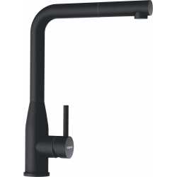SCHOCK KETO SINGLE LEVER KITCHEN SINK MIXER TAP WITH PULL OUT SPRAY BLACK STAINLESS STEEL