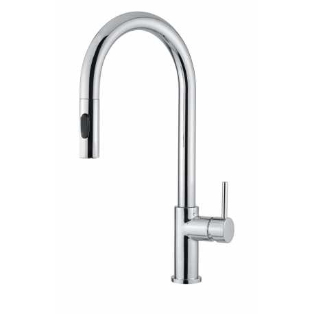 SCHOCK AQUARAIN GRIFO MONOCOMANDO PARA FREGADERO CAÑO ALTO EXTRAÍBLE CROMADO