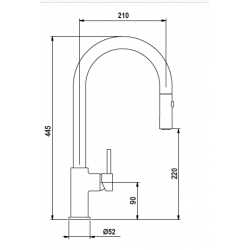 SCHOCK AQUARAIN SINGLE LEVER KITCHEN SINK MIXER TAP WITH PULL OUT SPRAY BLACK