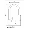 SCHOCK AQUARAIN GRIFO MONOCOMANDO PARA FREGADERO CAÑO ALTO EXTRAÍBLE NEGRO