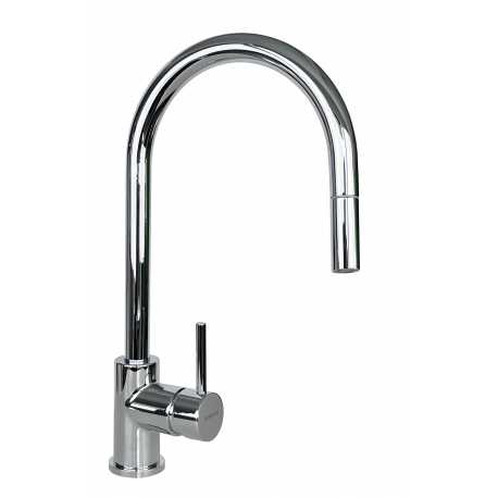 SCHOCK AQUASTAR SINGLE LEVER KITCHEN SINK MIXER TAP WITH PULL OUT SPRAY CHROME
