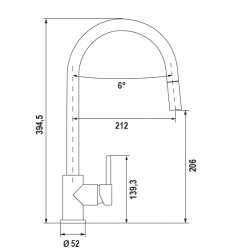 SCHOCK AQUASTAR GRIFO MONOCOMANDO PARA FREGADERO CAÑO ALTO EXTRAÍBLE NEGRO PURO