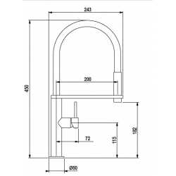 SCHOCK NEW AQUASHAKE GRIFO MONOCOMANDO PARA FREGADERO CAÑO ALTO CROMO