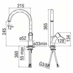 NOBILI SOFI SINGLE LEVER SINK MIXER TAP CHROME