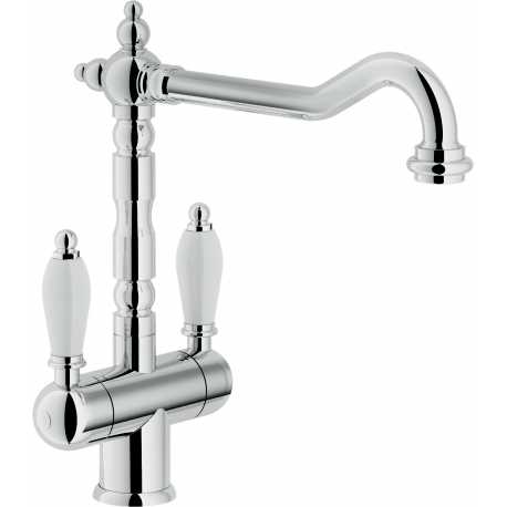 NOBILI ANTICA AT18117 DUAL CONTROL SINK KITCHEN MIXER TAP CHROME PLATED