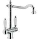 NOBILI ANTICA DUAL CONTROL SINK KITCHEN MIXER TAP CHROME PLATED