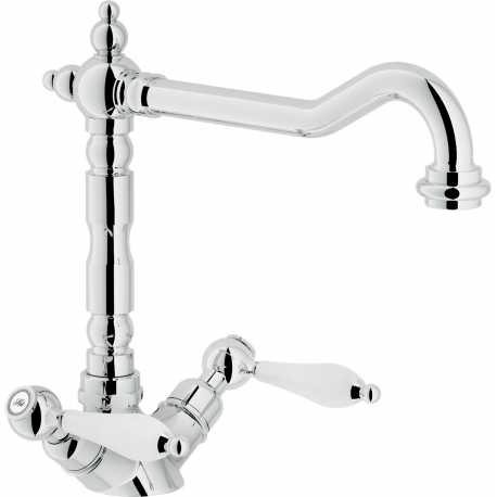 NOBILI ANTICA AT31117 DUAL CONTROL SINK KITCHEN MIXER TAP CHROME PLATED