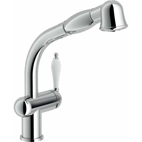NOBILI ANTICA AT18517 MISCELATORE MONOCOMANDO CON DOCCETTA ESTRAIBILE CROMO