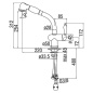 NOBILI ANTICA AT18517 SINGLE LEVER SINK MIXER TAP WITH PULL OUT SPRAY CHROME