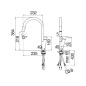 NOBILI ACQUAVIVA SINGLE LEVER SINK MIXER TAP WITH PULL OUT SPRAY CHROME