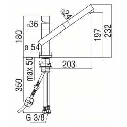 NOBILI TOWER SINGLE LEVER SINK MIXER TAP WITH PULL OUT SPRAY CHROME