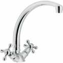 NOBILI GRAZIA TWO HANDLE SINK KITCHEN MIXER TAP CHROME PLATED