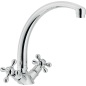 NOBILI GRAZIA TWO HANDLE SINK KITCHEN MIXER TAP CHROME PLATED
