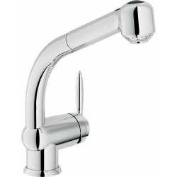 NOBILI OVETTO SINGLE LEVER SINK MIXER TAP WITH PULL OUT SPRAY CHROME