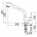 NOBILI OVETTO SINGLE LEVER SINK MIXER TAP WITH PULL OUT SPRAY CHROME