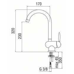 NOBILI OVETTO GRIFO MONOCOMANDO PARA FREGADERO CROMO