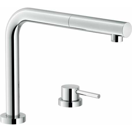 NOBILI ACQUERELLI SINGLE CONTROL MIXER TAP RETRACTABLE SPOUT WITH PULL OUT SPRAY CHROME