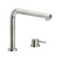 NOBILI ACQUERELLI SINGLE CONTROL MIXER TAP RETRACTABLE SPOUT WITH PULL OUT SPRAY STAINLESS STEEL