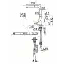 NOBILI LIVE UNDER WINDOW KITCHEN SINGLE LEVER SINK MIXER TAP WITH PULL OUT SPRAY CHROME