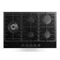 SCHOCK GAS HOB CRYSTAL PC 75 BLACK GLASS 75 CM