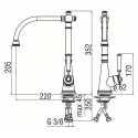 NOBILI SINGLE LEVER SINK MIXER TAP CHARLIE BRONZE