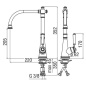 NOBILI MISCELATORE MONOCOMANDO SERIE CHARLIE RAME