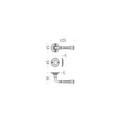 COLOMBO DESIGN DOOR HANDLES PAIR ON ROSE SERIES ANTOLOGHIA VENEZIA