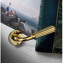 COLOMBO DESIGN DOOR HANDLES PAIR ON ROSE SERIES ANTOLOGHIA CAPRI