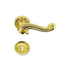 COLOMBO DESIGN DOOR HANDLES PAIR ON ROSE SERIES ANTOLOGHIA BAROCCO