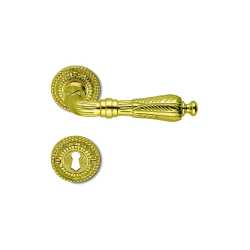 COLOMBO DESIGN DOOR HANDLES PAIR ON ROSE SERIES ANTOLOGHIA ROMA