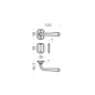 COLOMBO DESIGN DOOR HANDLES PAIR ON ROSE SERIES ANTOLOGHIA BELLAGIO