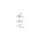 COLOMBO DESIGN DOOR HANDLES PAIR ON ROSE SERIES ANTOLOGHIA FIRENZE
