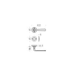 COLOMBO DESIGN DOOR HANDLES PAIR ON ROSE SERIES ANTOLOGHIA PALATINO