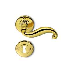 COLOMBO DESIGN DOOR HANDLES PAIR ON ROSE SERIES ANTOLOGHIA SETTECENTO