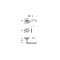 COLOMBO DESIGN DOOR HANDLES PAIR ON ROSE SERIES ANTOLOGHIA SETTECENTO