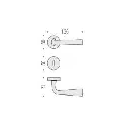 MANIGLIE PER PORTE COLOMBO DESIGN SERIE TENDER SU ROSETTA