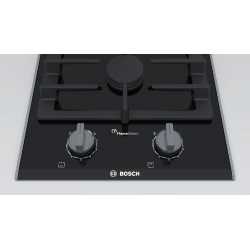 BOSCH PRB3A6B70 PIANO COTTURA A GAS 2 FUOCHI DOMINO VETROCERAMICA NERA 30 CM