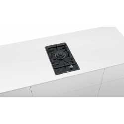 BOSCH PRB3A6B70 DOMINO GAS HOB 2 BURNERS BLACK CERAMIC GLASS 30 CM