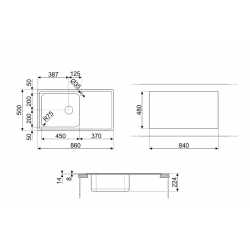 SMEG SG861S FREGADERO ACERO INOX CON GOTEO IZQUIERDO