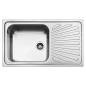 SMEG EINBAUSPÜLE SG861D EDELSTAHL MIT RECHTEM TROPF