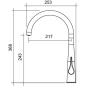 CM HYDRAMIX CASPIO GRIFO MONOCOMANDO PARA FREGADERO CROMO